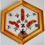 Wandversiering met halfedelstenen en/of edelstenen